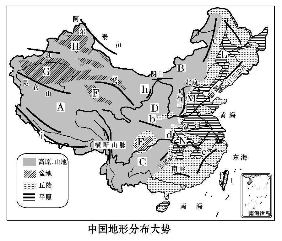 中国地图无字简洁图片