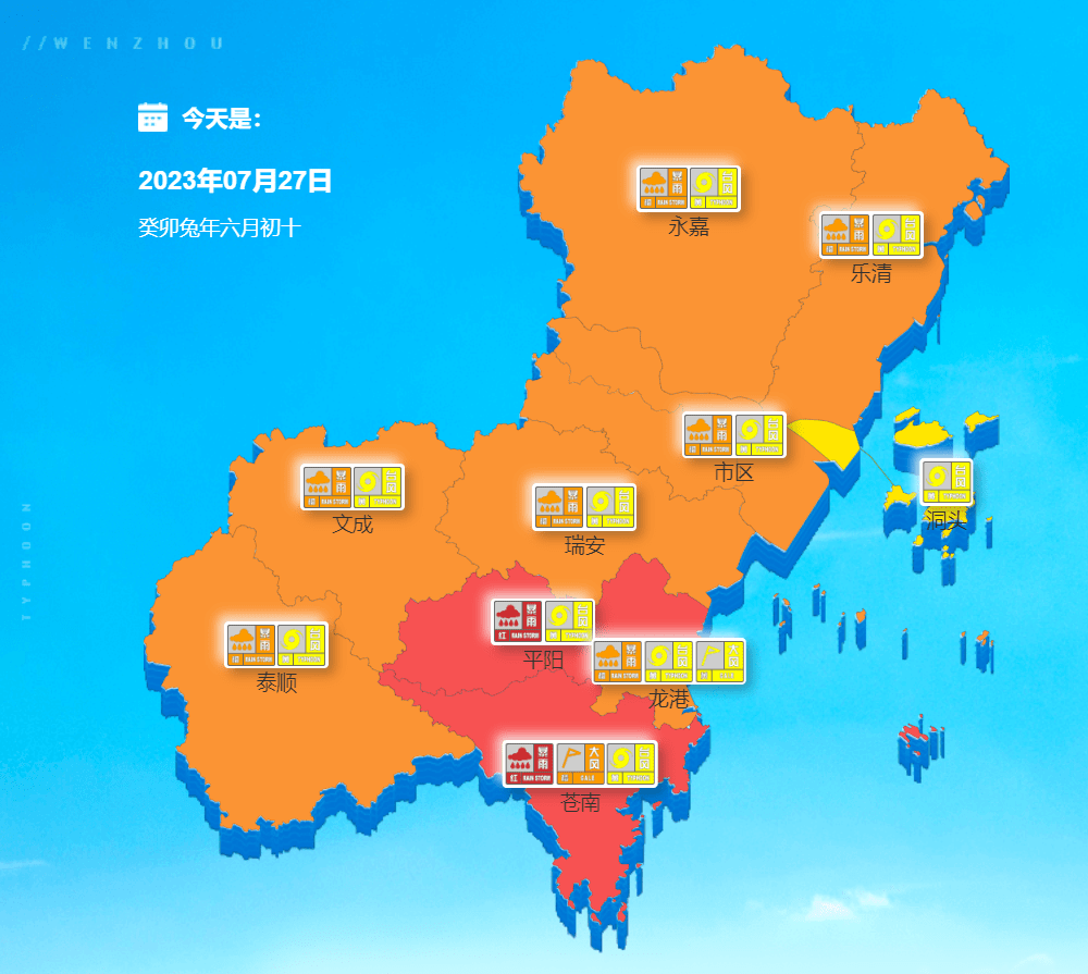 红红橙橙橙橙橙橙橙橙,温州连发预警!温州多趟列车停运!