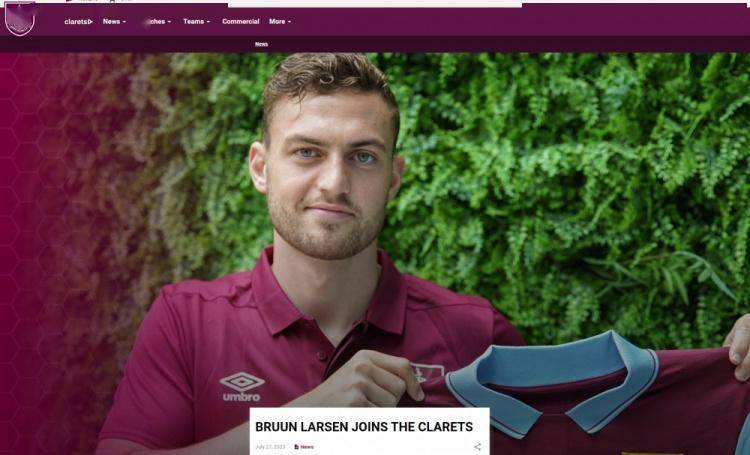 官方:伯恩利租借签下霍芬海姆边锋拉尔森,租期一个赛季_霍村_多特蒙德