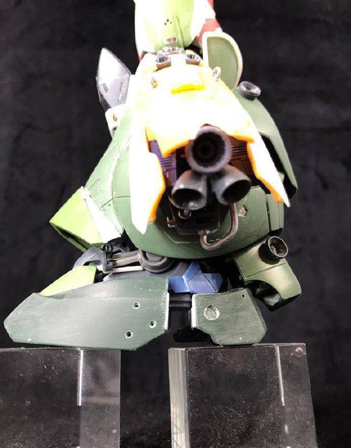 还原插画,机动战士高达1:100比例高扎古模型制作_细节_改造_零件