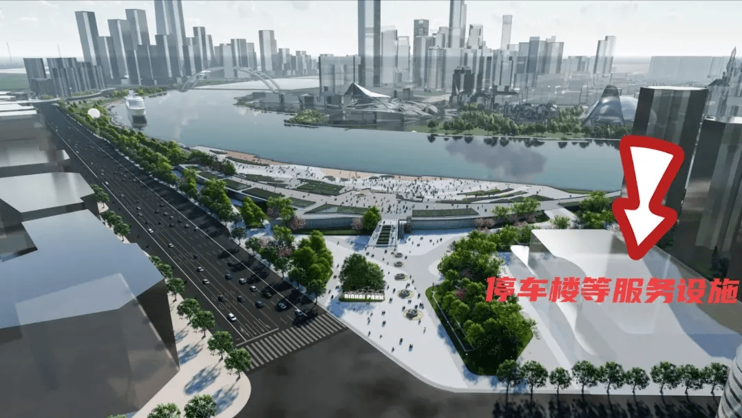 滨城 | 海河外滩区域停车楼服务设施主体封顶_滨海新区_项目_建设