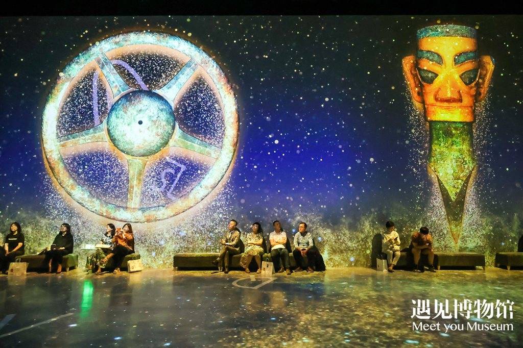 科技赋能文物“活化”,数字艺术助力文博创新 大型三星堆沉浸式光影艺术展亮相上海_展览_中国_技术