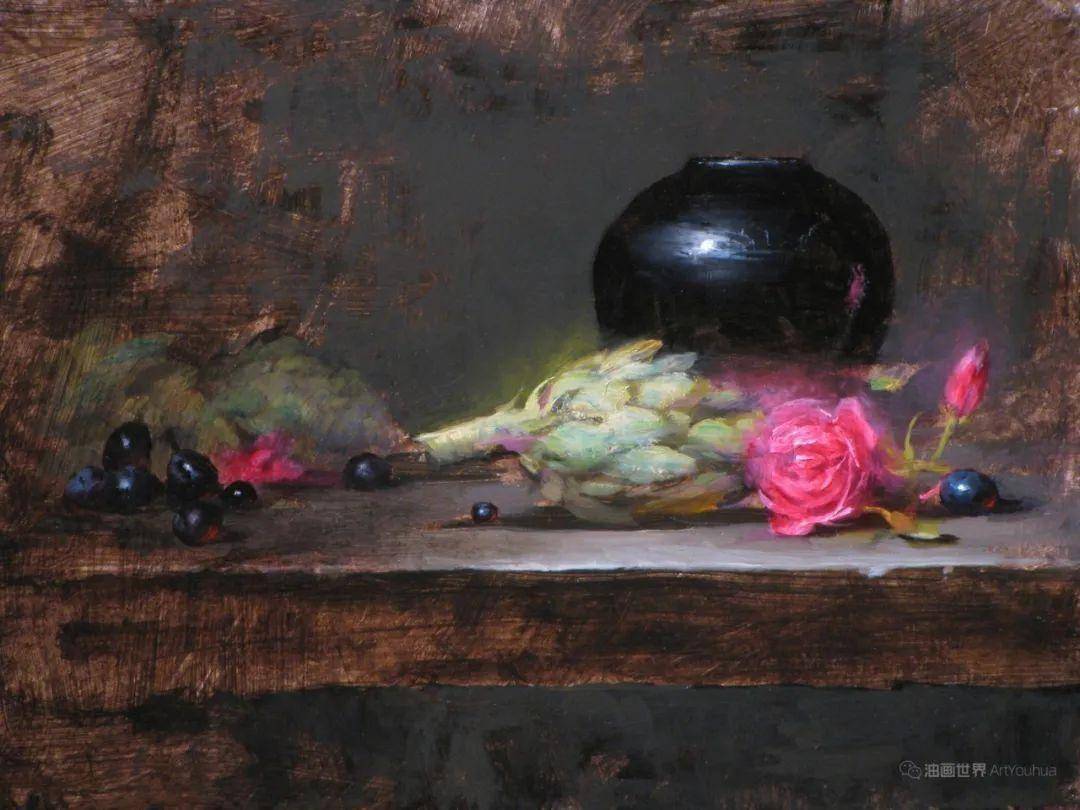 美国静物油画大师，杰弗里·莱格作品_艺术_奖项_包括