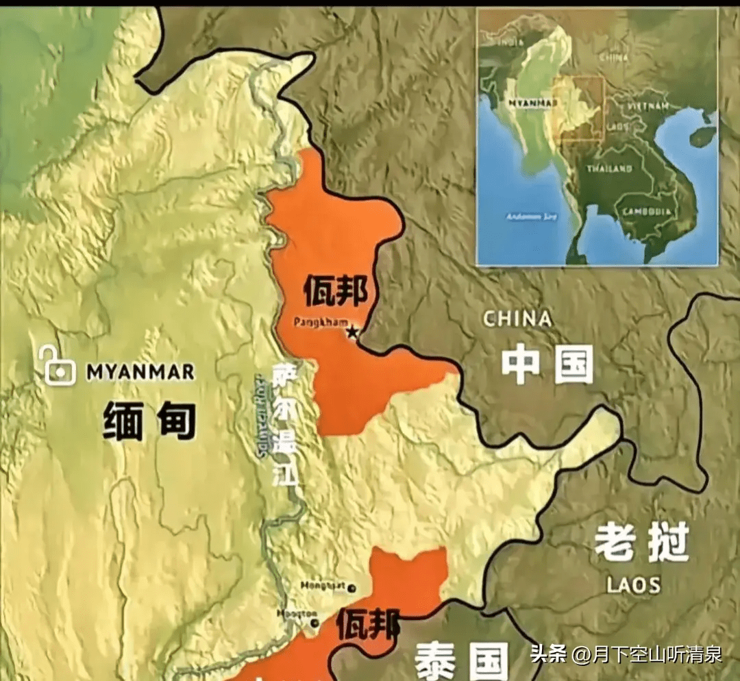 缅北地图中文版图片