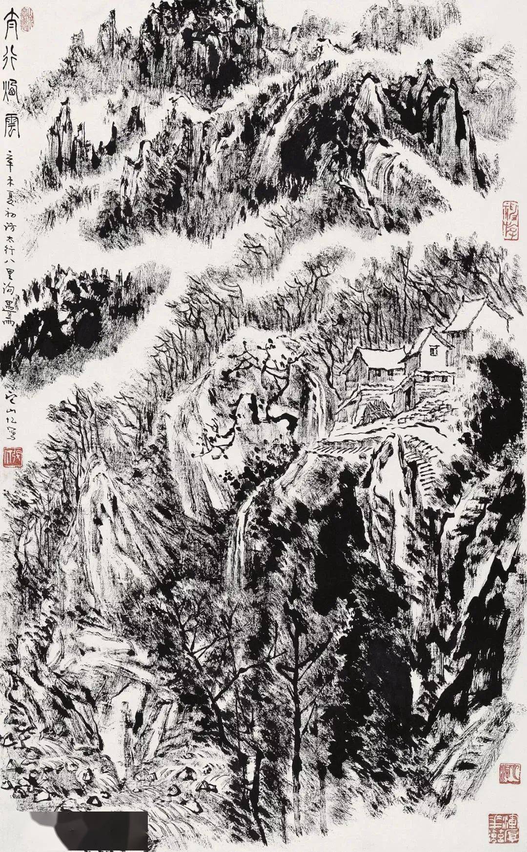 张仃画雪,高华绝俗_瑞雪_冰天雪地_山水