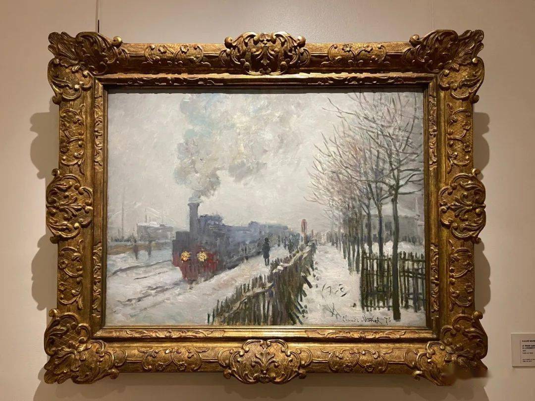 莫奈油画·雪中的火车莫奈油画·圣拉扎尔火车站我站在一百多年前莫奈