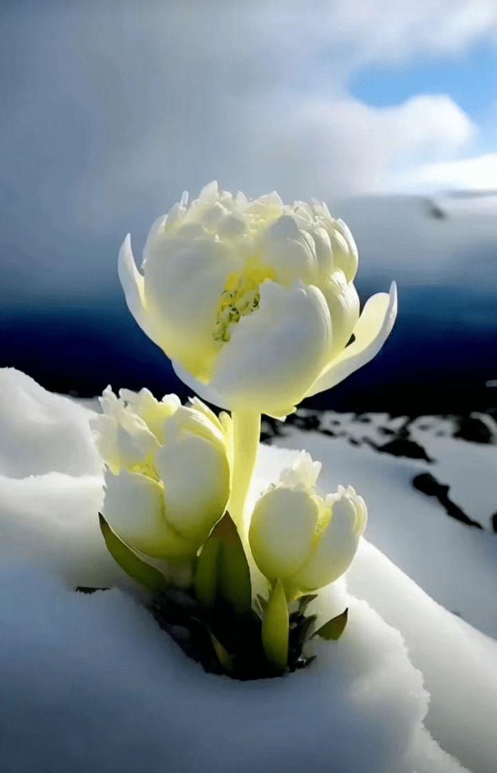 难得一见的天山雪莲花_新疆_百草_开花
