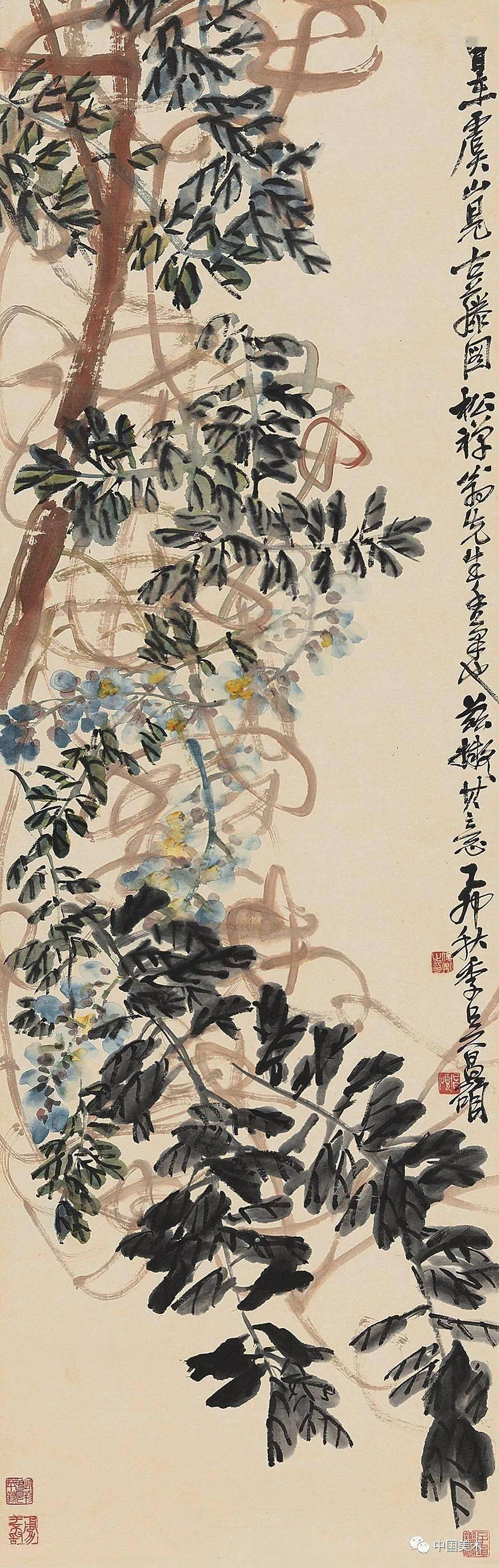 吴冠南:吴昌硕石头与藤萝画得最好_作品_国画_创作