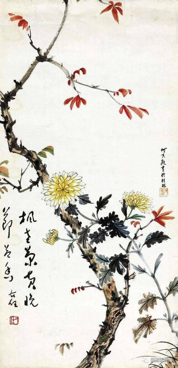 她的画里，有大丈夫气！_何香凝_梅花双_清图