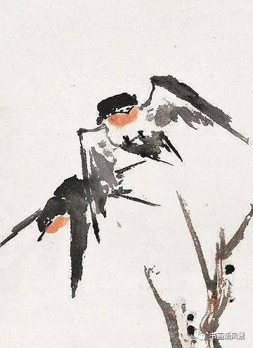 潘天寿的指画《微风燕子斜》,1680万!_吴昌硕_鱼儿_离开