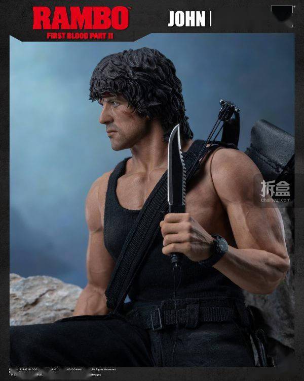 threezero 第一滴血2 约翰兰博史泰龙1/6电影可动人偶_兰保_配件_包括