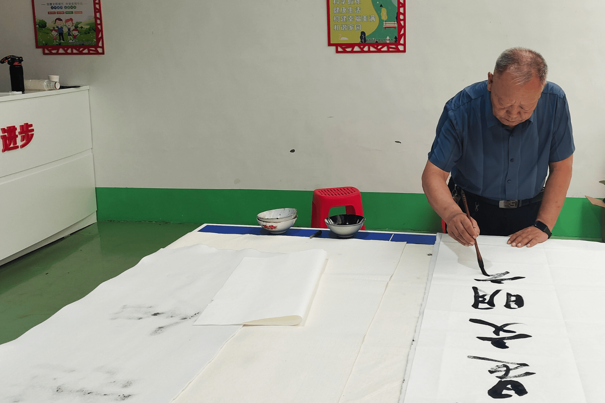 石家庄晋州市开展"书法绘七夕"主题活动_见习_王艺霖_笔会