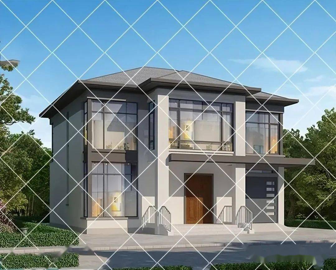 40款二层小户型别墅,简单大气的100平米农村二层别墅_宅基地_房子