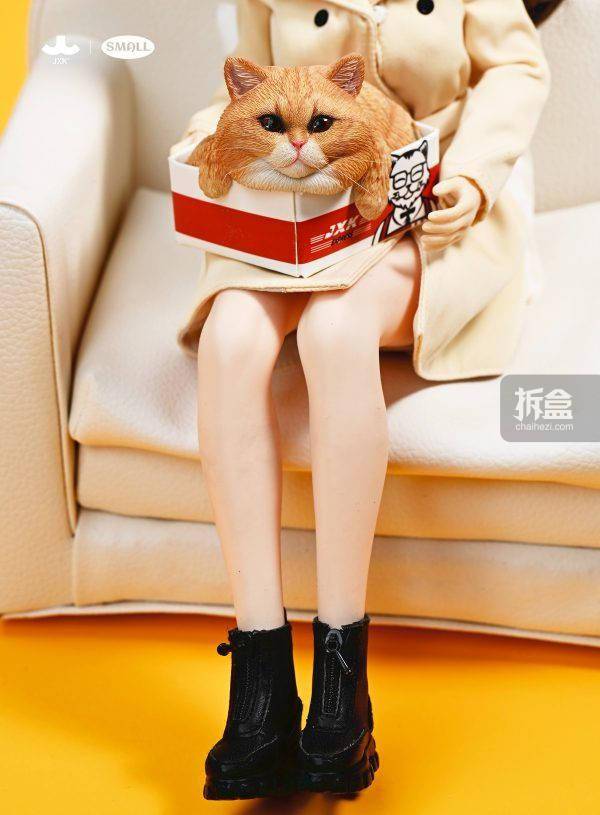 0 网红可爱橘猫懒猫宠物摆件手办_出货_官方_纸盒