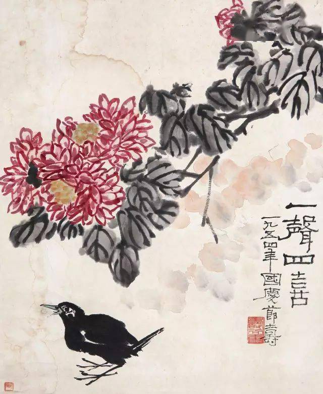 潘天寿花鸟画100幅大赏！（大饱眼福）_搜狐网