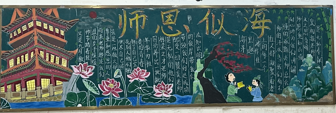 感谢师恩——云南长水实验中学宜良校区开展师恩难忘教师节主题黑板报