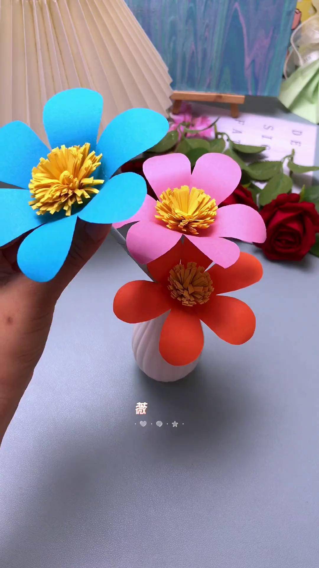 折一折剪一剪就能做出漂亮的小花 ,快来试试吧亲子手工 手工diy 折纸