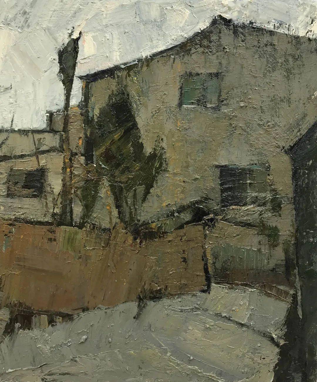 吴志超《故居》油 画吴志超《林间》油 画武金文《古城小巷》线 描武