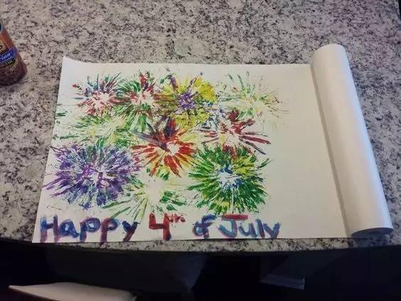 这才是最有创意的"国庆节手工"~_烟花_颜料_步骤