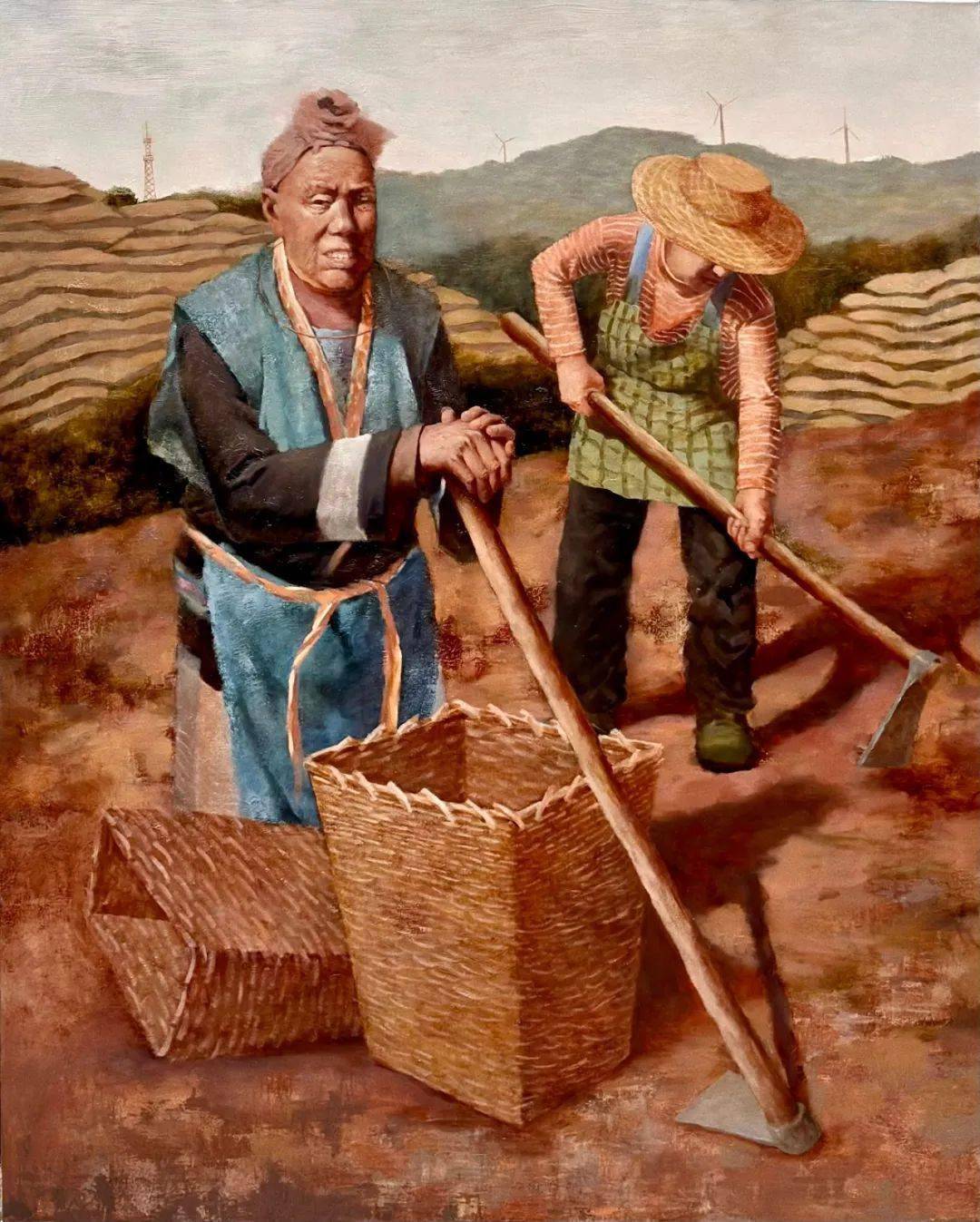 陈继扬:《高原的光》(油画)罗文帝:《回望故土》(油画)唐永志:《射电