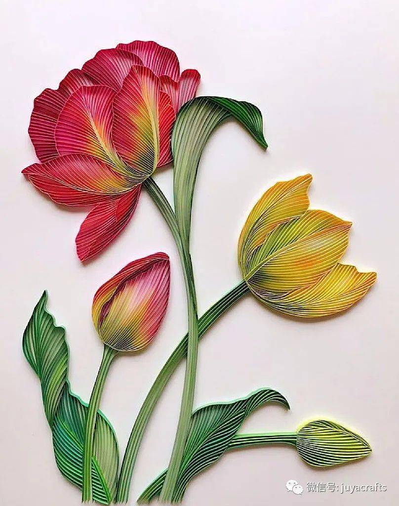 【国外优秀衍纸作品】线条花卉作品的独特美_图片_艺术_爱好者
