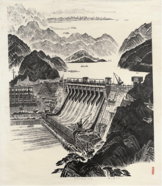 丰中铁的版画作品风格独特,自成一家.