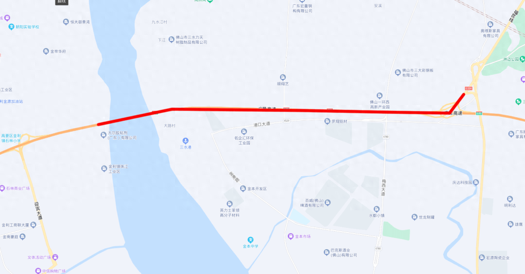 8.广昆高速三水西至金马大桥段7.莞佛高速东往西方向松岗服务区段6.