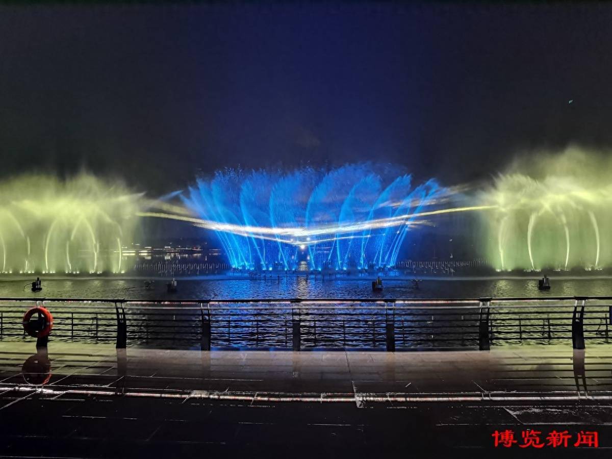 孝妇河喷泉图片