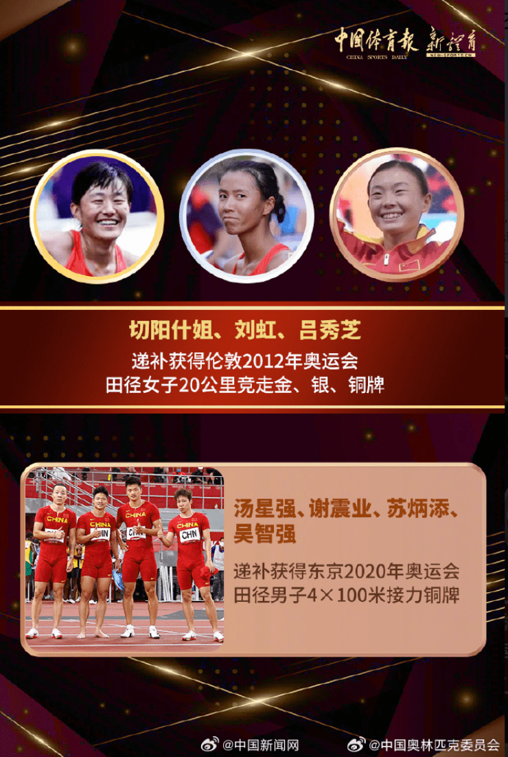 苏炳添的奥运奖牌来了，中国田径多人将递补奥运奖牌