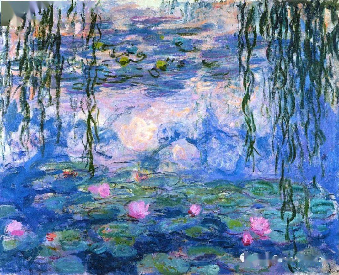 印象派 油彩画 睡蓮 約70cm x 50cm（オーダー油絵 】クロード