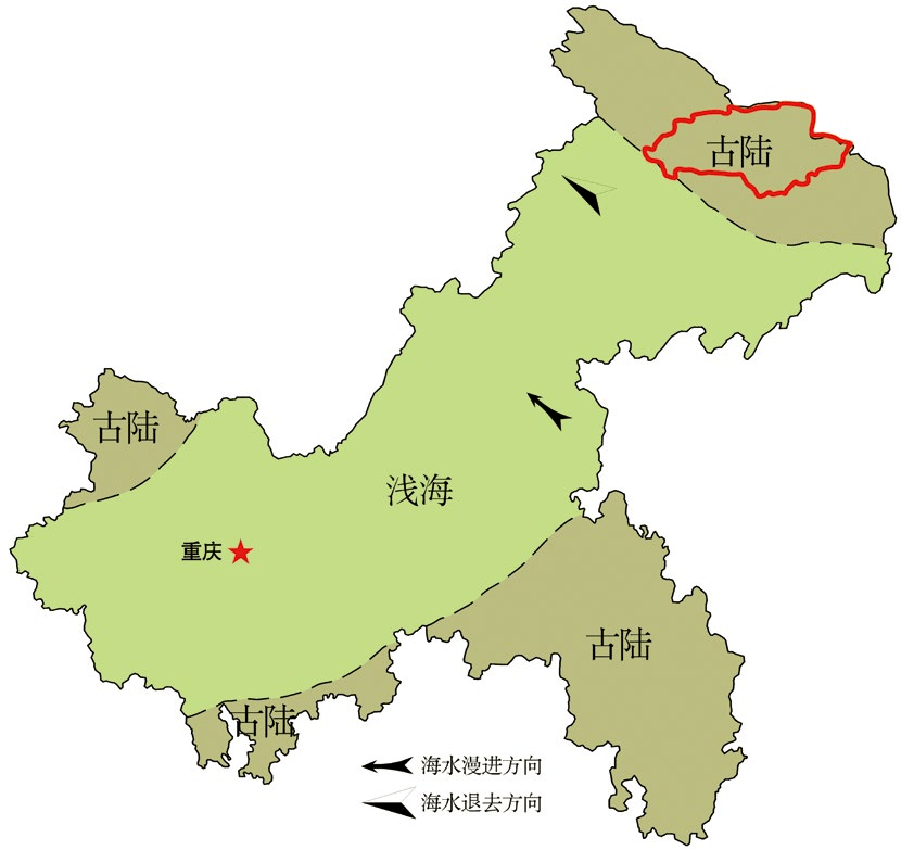石炭纪(3.589亿—2.989亿年前)泥盆纪中—晚期古地理图(3.933亿—3.