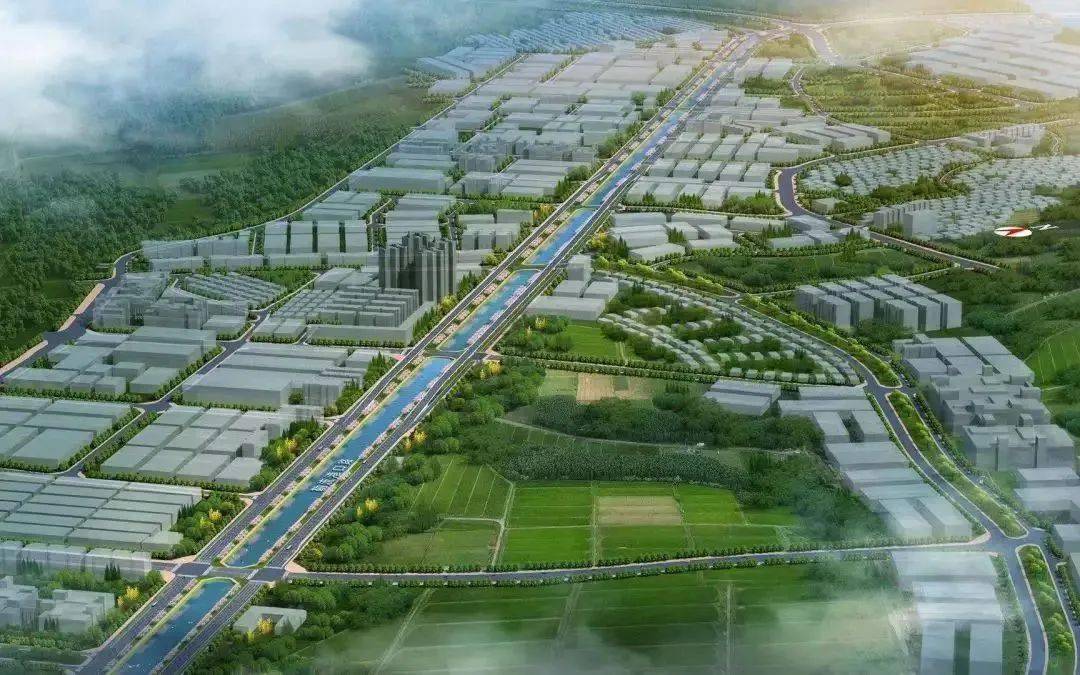 终点接龙洲路立交,沿扶安河"一河两岸"扩建改造(西侧为新建道路,东侧