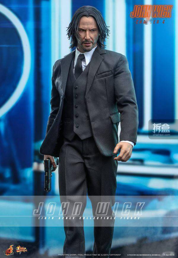 hottoys 疾速追杀4 杀神 基努里维斯约翰威克 1/6可动人偶_黑色_手掌
