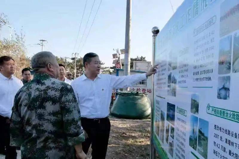 11月2日下午,区委书记殷锡瑞到姜格庄街道,大窑街道实地督导森林防火