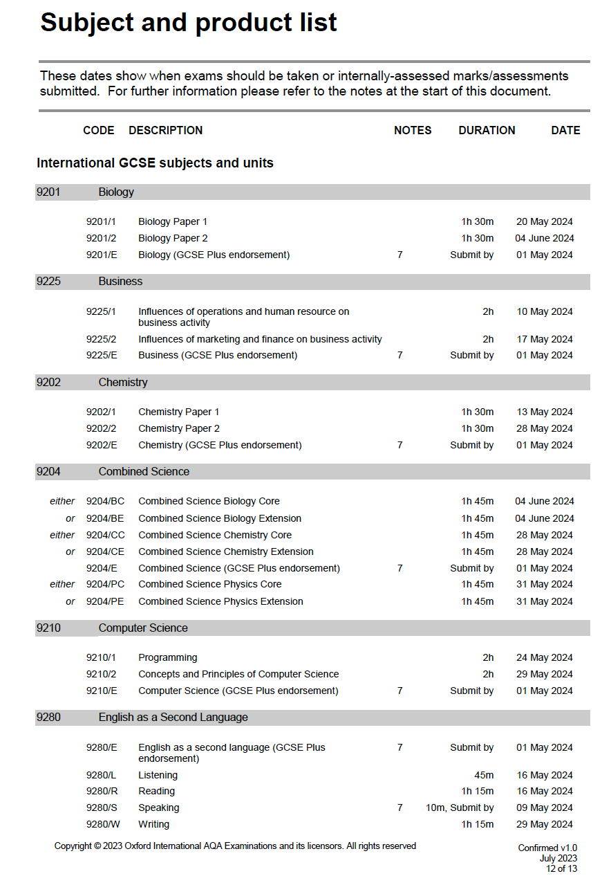 重要|一月Alevel报名还未结束，三大考试局就发布了2024夏季大考时间表！