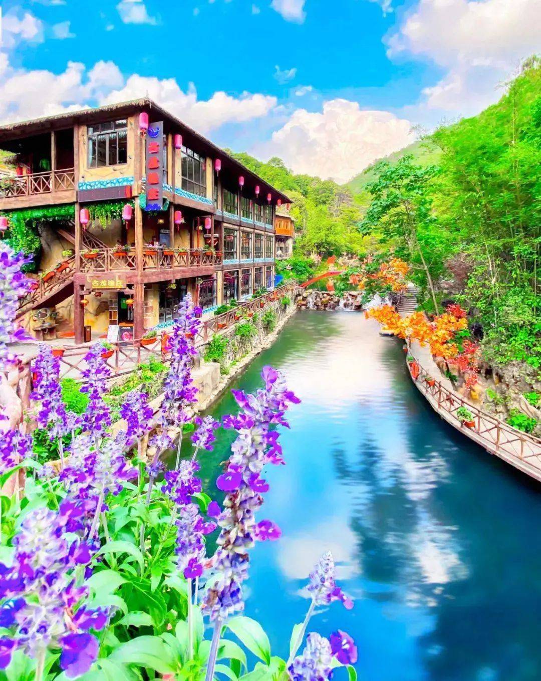 观天子山瀑布,游古龙峡网红河谷,升级入住清泉湾爱琴海酒店,畅泡养生