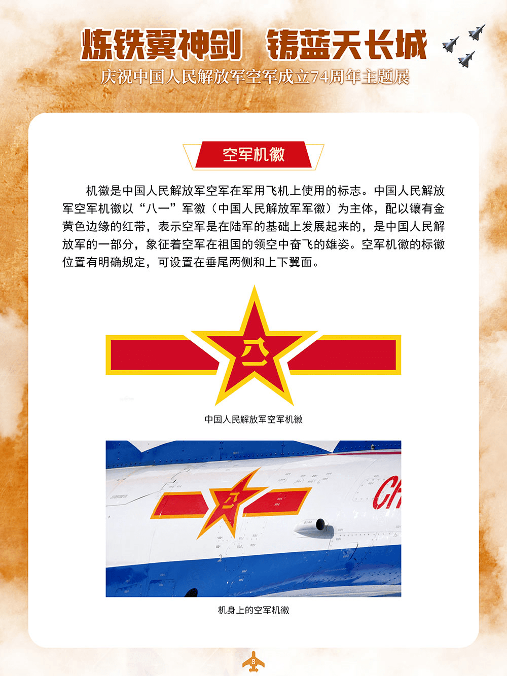 微信展丨庆祝中国人民解放军空军成立74周年主题展