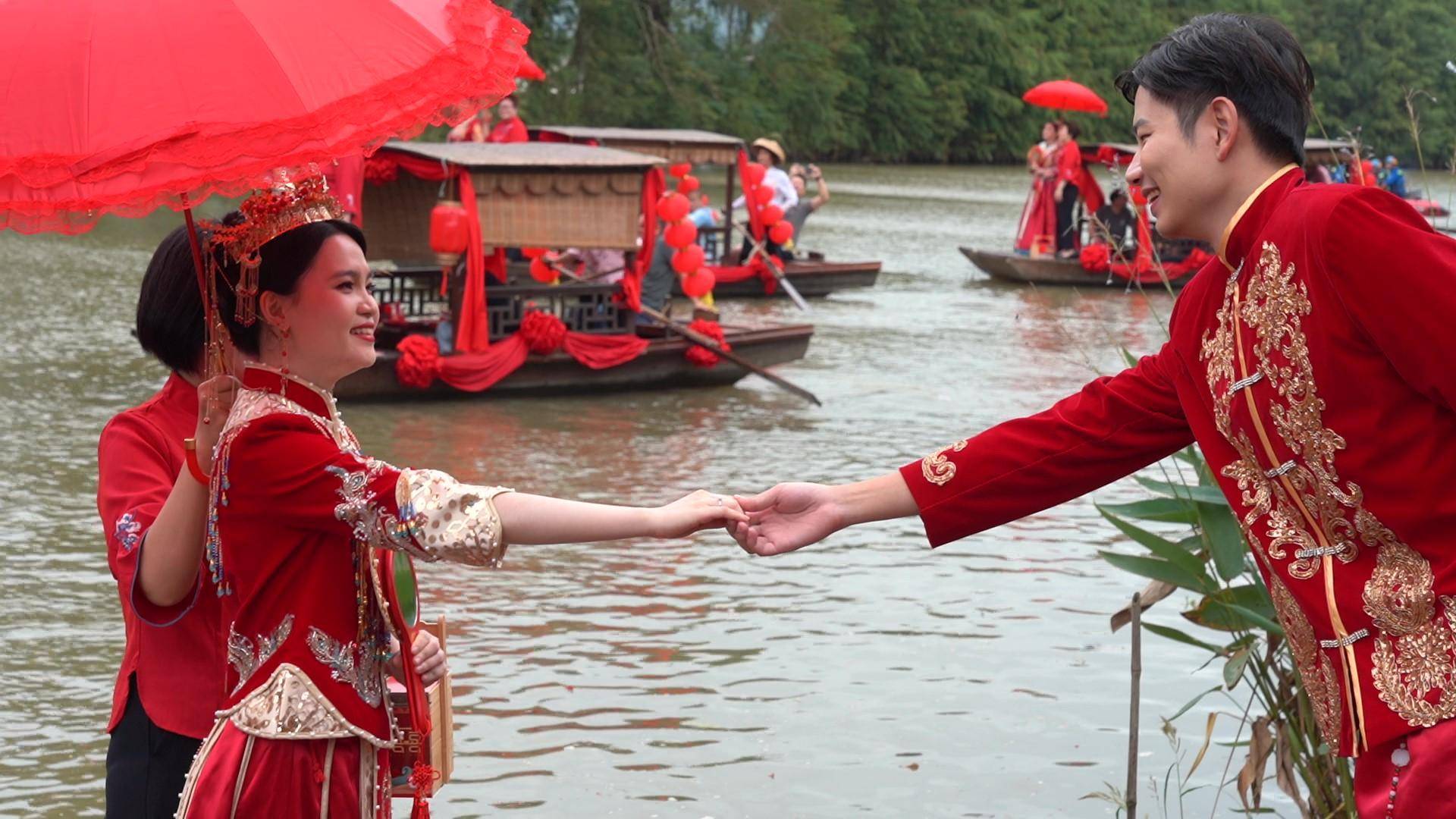 珠海这十对新人举办水上婚嫁_斗门区_活动_婚礼