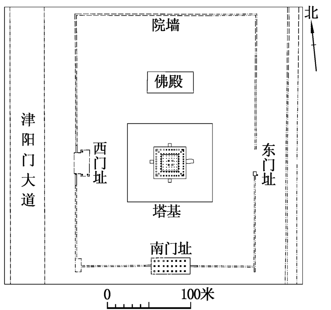 北魏洛阳永宁寺平面图图片