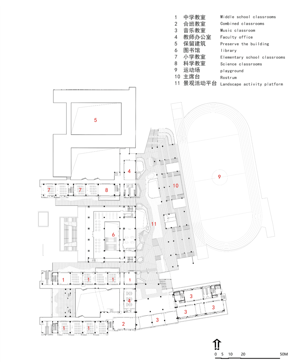 屋頂層平面圖▲教師宿舍標準層平面▲立面圖▲剖面圖項目信息項目名稱