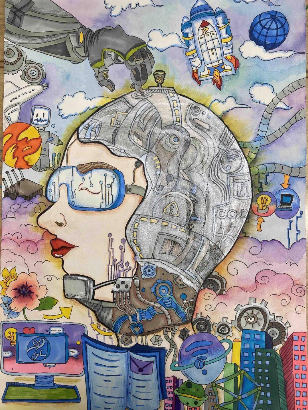 小学部西安市青少年科技创新大赛获奖科幻画作品展示