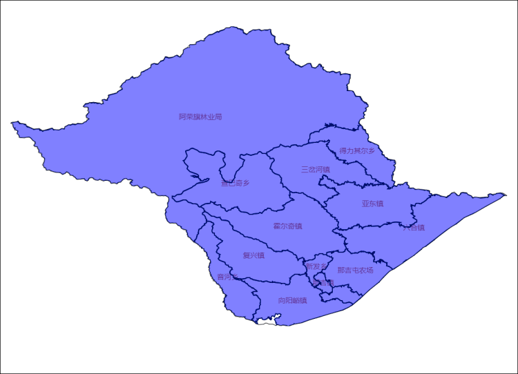 阿荣旗行政地图图片