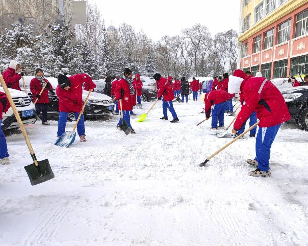 学生清雪照片图片