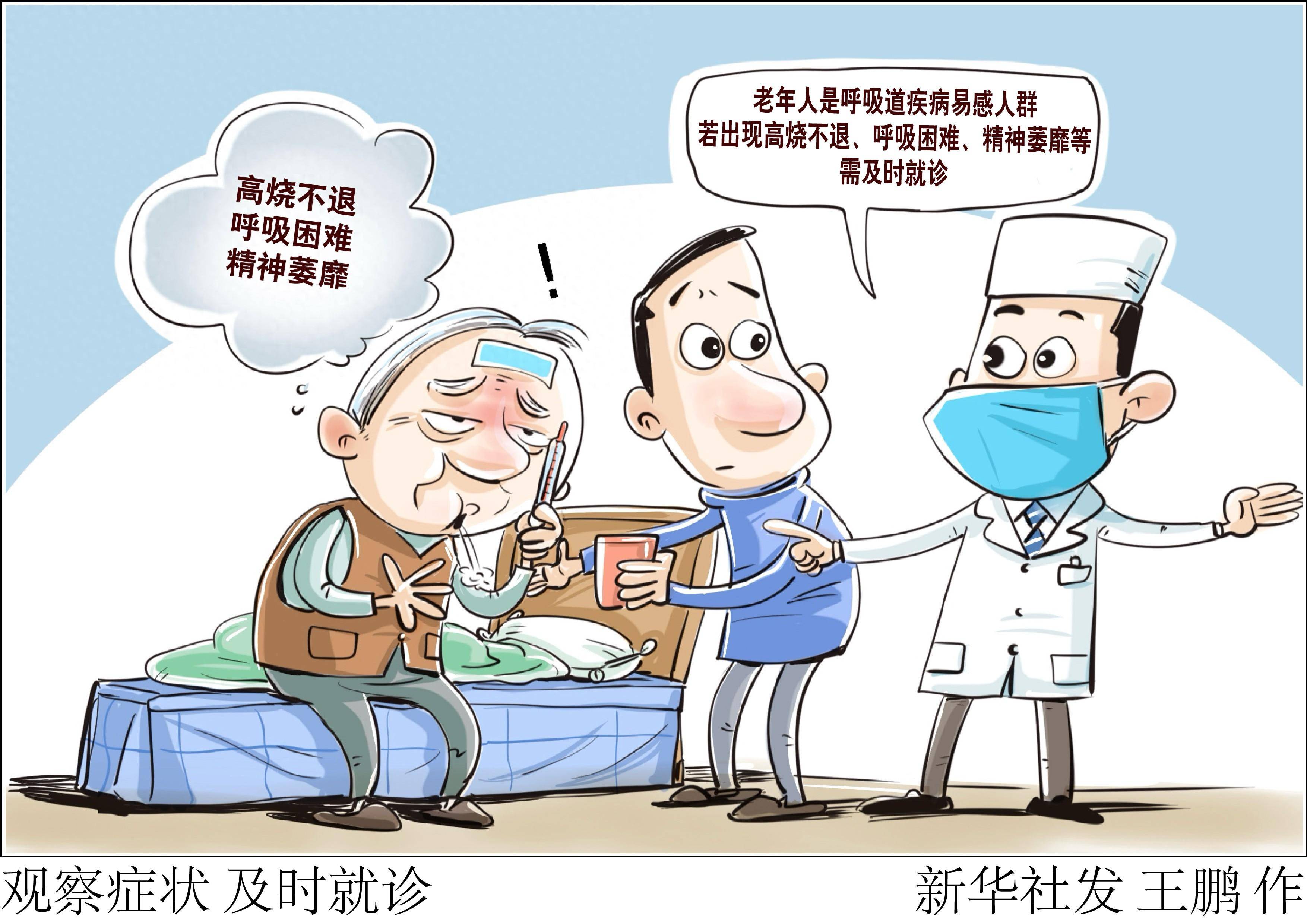 (图表·漫画)〔医卫〕观察症状 及时就诊_新华社_老年人_基础