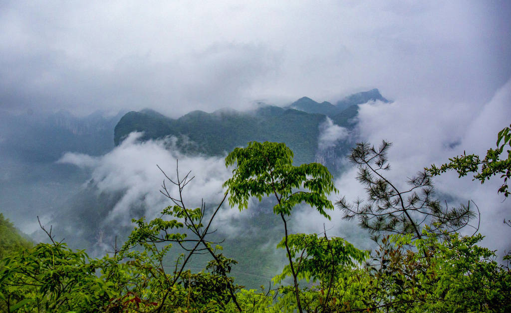 利川团堡小溪河:壮观美景 一饱眼福_绝壁_远山_遗迹