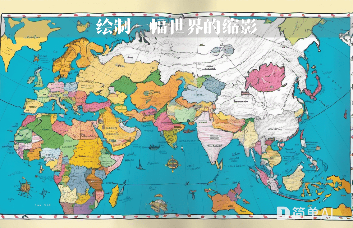 世界地图上色图片