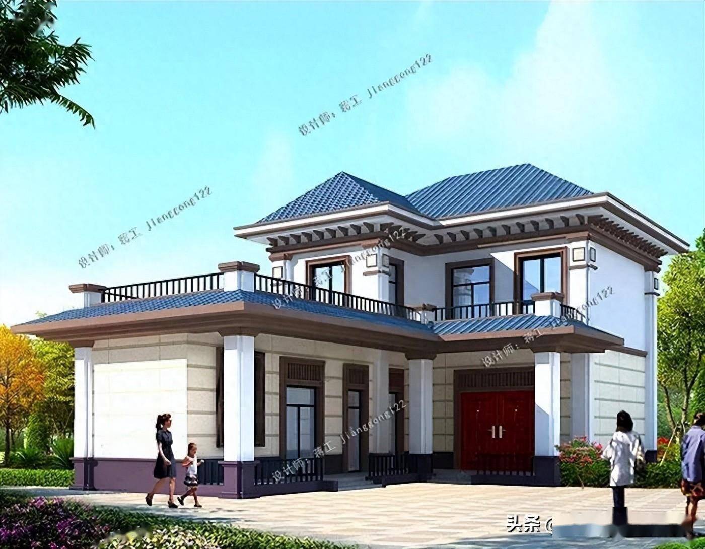 3款二层农村别墅,美轮美奂的新中式,30年后的建房标杆就是它