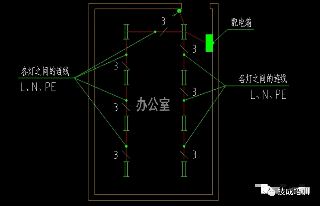 三联双控cad图片