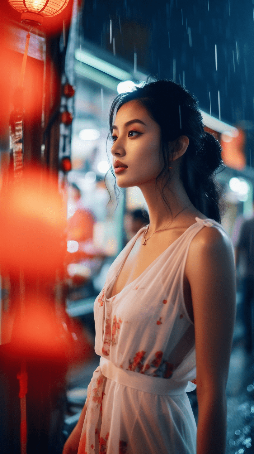 写真|雨夜街拍绝色美女_故事_镜头_城市