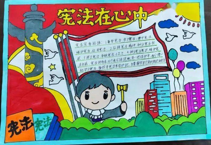 学宪法讲宪法小报简单图片